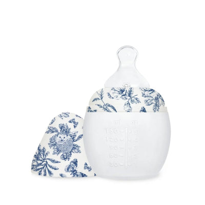Mamadeira Élhée Tartine et Chocolat Toile de Jouy Blue 150ml - 0M - Leve, Sensorial e Inquebrável